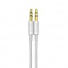 Cable De Audio Vorago Cab-108 3.5 Mm Metalico Blanco Blister