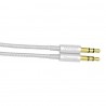 Cable De Audio Vorago Cab-108 3.5 Mm Metalico Blanco Blister