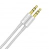 Cable De Audio Vorago Cab-108 3.5 Mm Metalico Blanco Blister