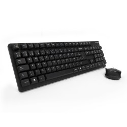 Kit Teclado Y Mouse Vorago Km-106 Alámbrico Negro 1000Dpi