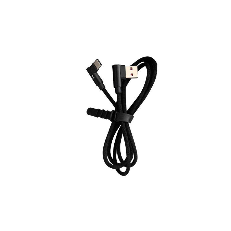 Cable Vorago Cab-307 Usb A Tipo C 2.4A 90 Grados Negro