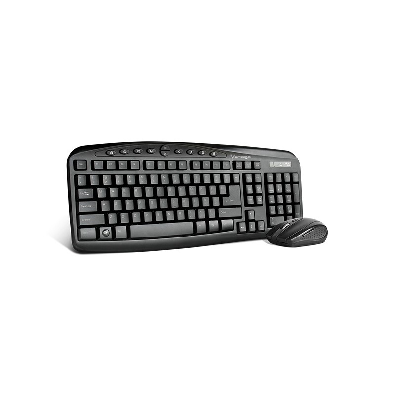 Kit Teclado Y Mouse Vorago Km-303 Inalambrico Multimedia Negro