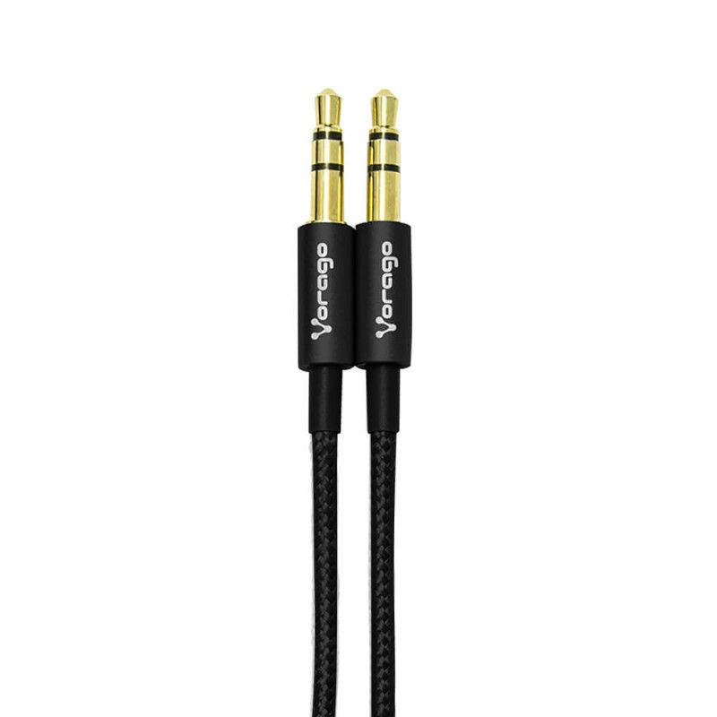Cable Auxiliar Vorago Cab-115 Negro Metalico 3.5Mm A 3.5 Mm Bolsa