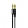 Cable Auxiliar Vorago Cab-115 Negro Metalico 3.5Mm A 3.5 Mm Bolsa