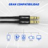 Cable Auxiliar Vorago Cab-115 Negro Metalico 3.5Mm A 3.5 Mm Bolsa