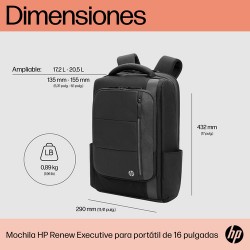 Mochila Hp Renew Executive Para Laptop 16" Negro 6B8Y1Aa