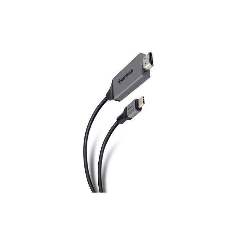 Cable Steren Usb-C Macho A Hdmi Macho 2 Metros Negro Usb-4710