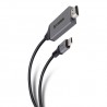 Cable Steren Usb-C Macho A Hdmi Macho 2 Metros Negro Usb-4710