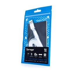 Cable Usb Vorago Cab-113 Blanco Usb 2 A Micro Usb 1.0 Metros Bolsa