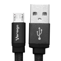 Cable Usb 2.0 Vorago Usb-A Macho A Micro Usb-B Macho 1M Negro Ac-365810-29