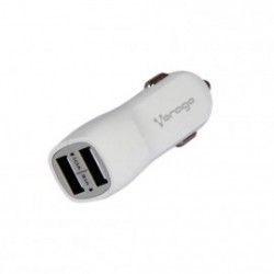 Cargador Para Auto Vorago Dos Puertos Usb 2.0 Blanco Au-103/B