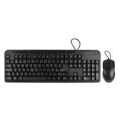Kit Teclado Y Mouse Vorago Alambrico Multimedia Usb Negro (Km-107)
