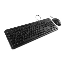 Kit Teclado Y Mouse Vorago Alambrico Multimedia Usb Negro (Km-107)