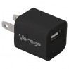 Cargador Para Pared Vorago Au-105 Con 1 Puerto Usb Negro Blister