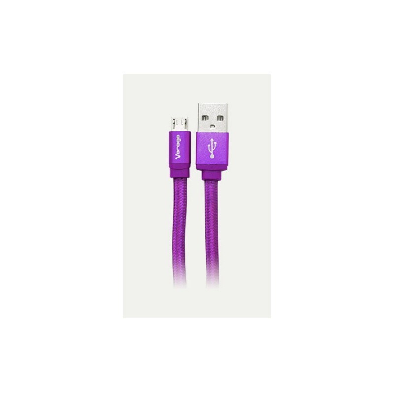 Cable Usb Vorago Cab-113 Morado Usb 2 A Micro Usb 1.0 Metros Bolsa