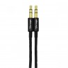 Cable Auxiliar Vorago Cab-108 3 3.5 Mm Redondo Metalico Negro Blist