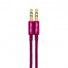 Cable Auxiliar Vorago Cab-108 3.5 Mm Redondo Metalico Rosa