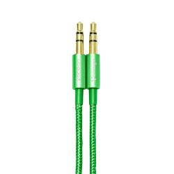 Cable Auxiliar Vorago Cab-108 3.5 Mm Redondo Metalico Verde