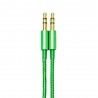 Cable Auxiliar Vorago Cab-108 3.5 Mm Redondo Metalico Verde