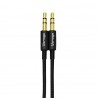 Cable Auxiliar Cab-115 Negro Metalico 3.5Mm A 3.5 Mm Bolsa Vorago