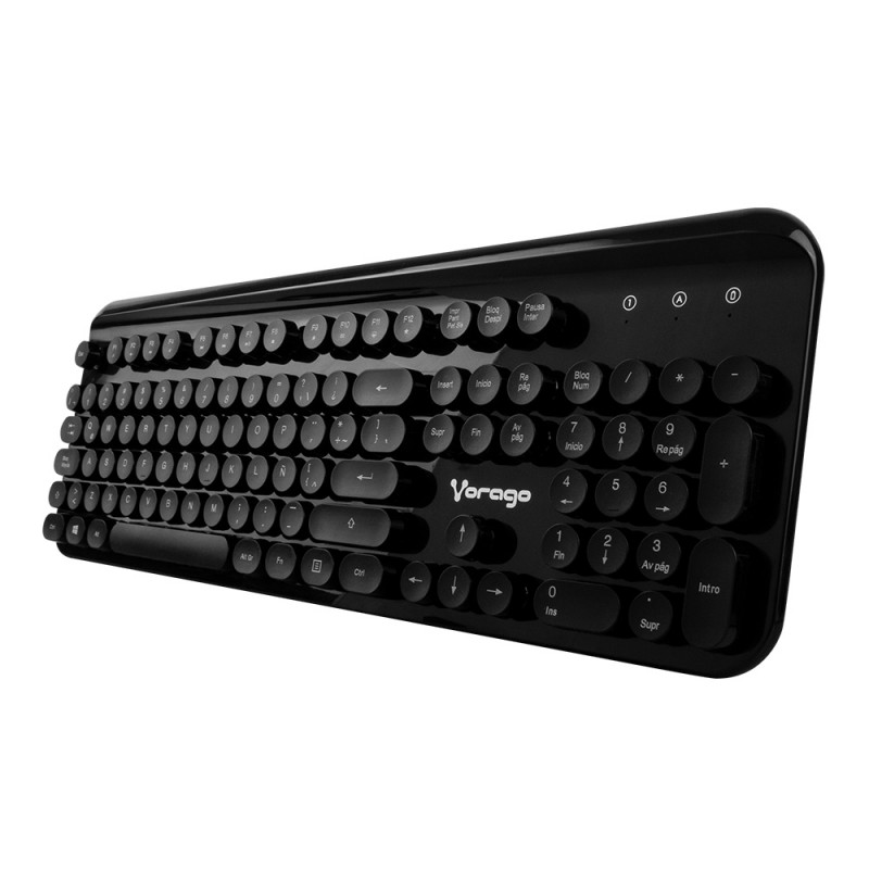 Teclado Inalambrico Vorago Km-200 Vintage Negro
