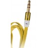 Cable De Audio Vorago Cab-108 3.5 Mm Metalico Amarillo Blister