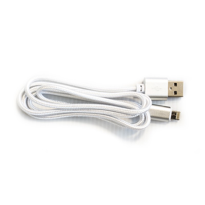 Cable Vorago Cab-209 Dual Micro Usb/Lightning Blanco 1M Bolsa