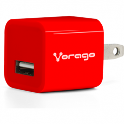Cargador Para Pared Vorago Au-106 Con 2 Puertos Usb Rojo