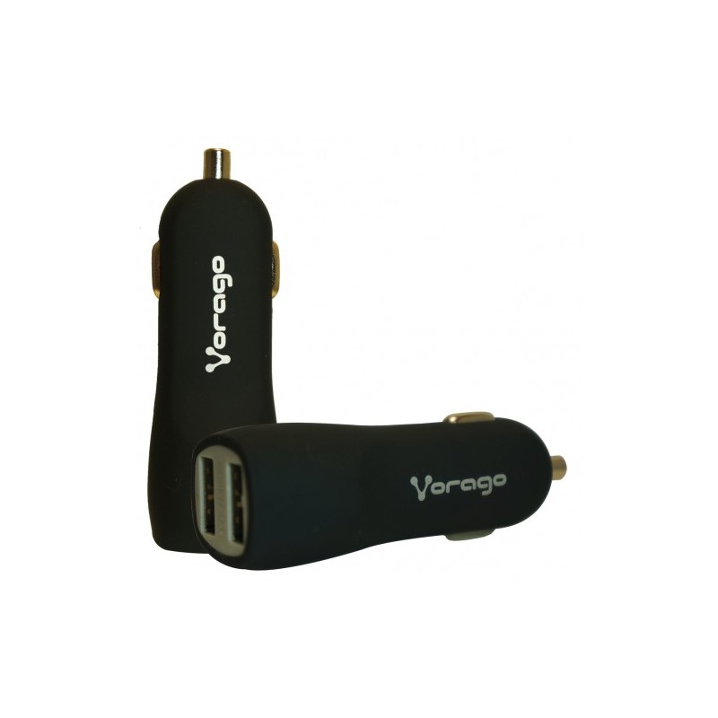 Cargador Para Auto Vorago Au-103 Con 2 Puertos Usb Negro