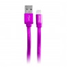 Cable Vorago Cab-119 Morado Usb-Apple Lightning 1 Mt  Bolsa