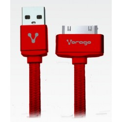 Cable Vorago Cab-118 Usb-Apple Dock 1 Metro Rojo Bolsa