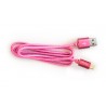 Cable Vorago Cab-209 Dual Micro Usb/Lightning Rosa 1M Bolsa