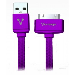 Cable Vorago Cab-118 Usb-Apple Dock 1 Metro Morado Bolsa