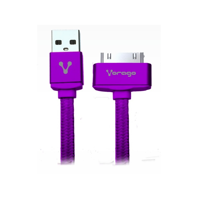 Cable Vorago Cab-118 Usb-Apple Dock 1 Metro Morado Bolsa