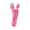 Cable Vorago Cab-209 Dual Micro Usb/Lightning Rosa 1M Bolsa