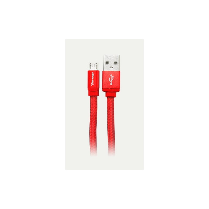 Cable Usb Vorago Cab-113 Rojo Usb 2 A Micro Usb 1.0 Metros Bolsa