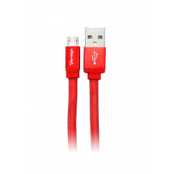 Cable Usb Vorago Cab-113 Rojo Usb 2 A Micro Usb 1.0 Metros Bolsa