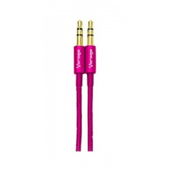 Cable Auxiliar Vorago Cab-115 Rosa Metalico 3.5Mm A 3.5 Mm Bolsa