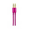 Cable Auxiliar Vorago Cab-115 Rosa Metalico 3.5Mm A 3.5 Mm Bolsa