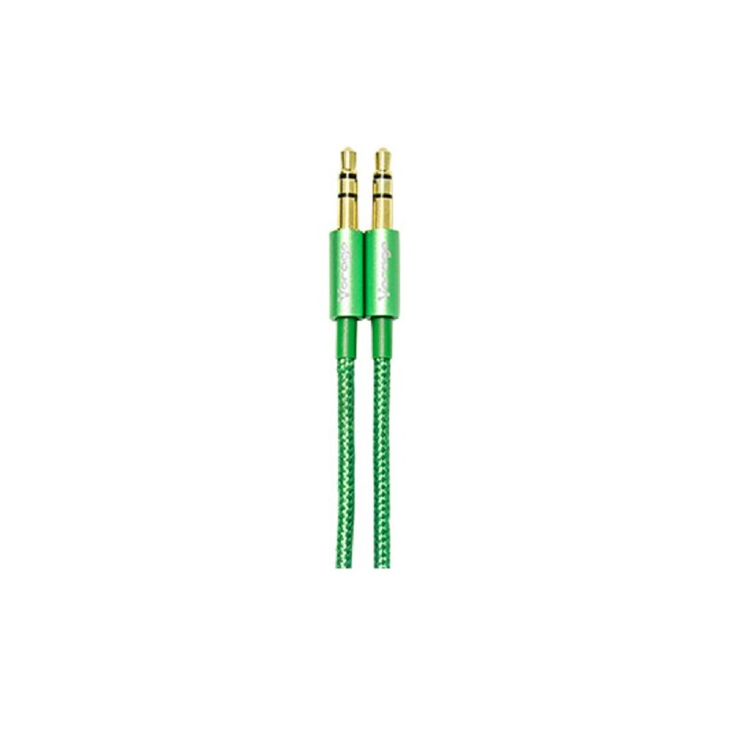 Cable Auxiliar Vorago Cab-115 Verde Metalico 3.5Mm A 3.5 Mm Bolsa