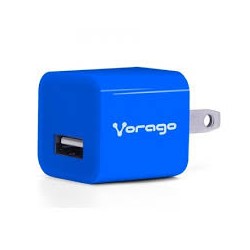 Cargador Para Pared Vorago Au-105 Con 1 Puerto Usb Azul