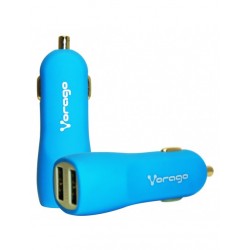 Cargador Para Auto Vorago Au-103 Con 2 Puertos Usb Azul