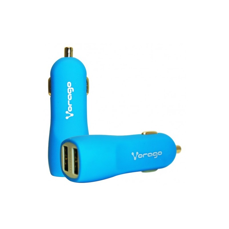Cargador Para Auto Vorago Au-103 Con 2 Puertos Usb Azul