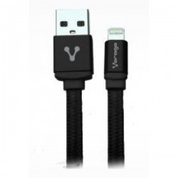 Cable Vorago Cab-119 Negro Usb-Apple Lightning 1 Metro Negro Bolsa