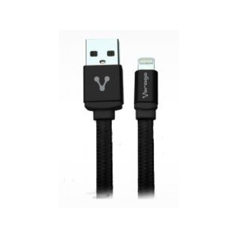 Cable Vorago Cab-119 Negro Usb-Apple Lightning 1 Metro Negro Bolsa