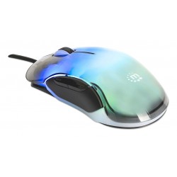Mouse Gamer Óptico Manhattan 7 Botones 12800Dpi Transparente Alámbrico Usb-A 190381