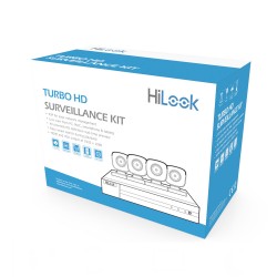 Kit De Vigilancia Hilook Turbo Hd Dvr 4X Canales + 4X Camaras Metalicas Bala 1080P Hl24Lqkits-M(B)