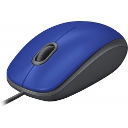 Mouse Logitech M110 Óptico 1000Dpi 3 Botones Alámbrico Usb-A Azul 910-006662