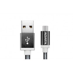 Cable Micro Usb Adata 1M Usb A Micro-Usb B Negro Amucal-100Cmk-Cbk