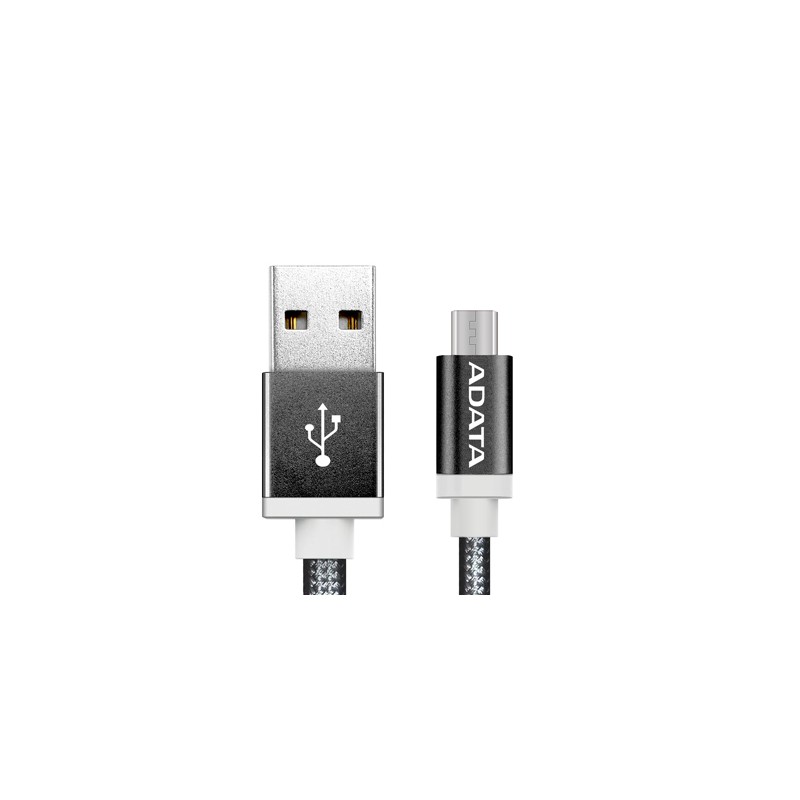 Cable Micro Usb Adata 1M Usb A Micro-Usb B Negro Amucal-100Cmk-Cbk